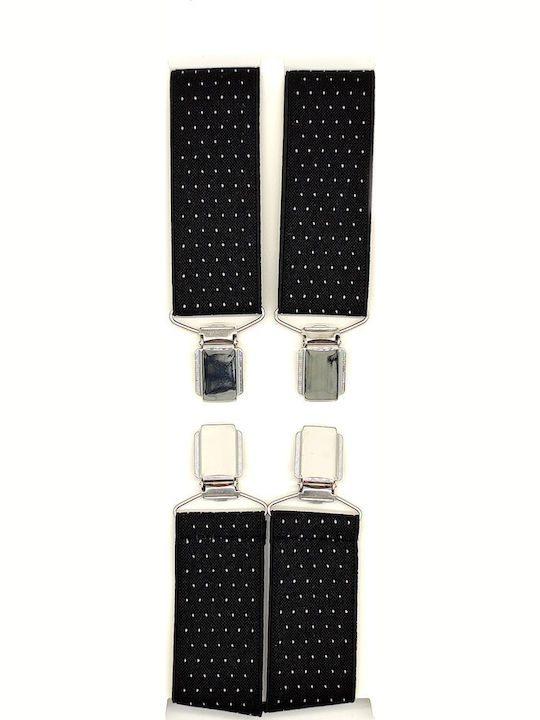Hosenträger Schwarze Weiße Voulés 3,5 cm Tρ22