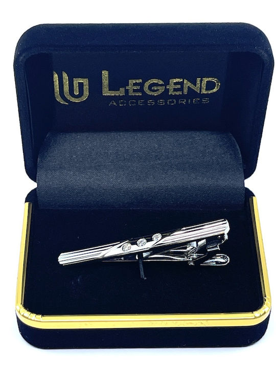 Legend Accessories Silver Tie Clip Silver 6cm
