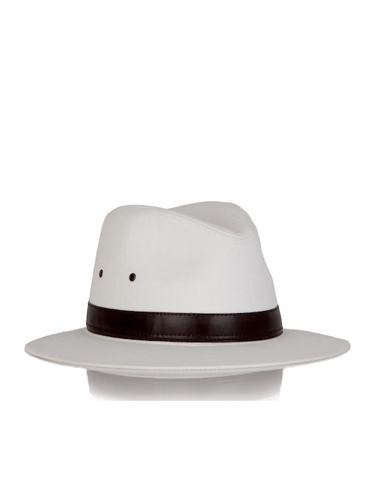 Karfil Fabric Men's Hat Fedora White