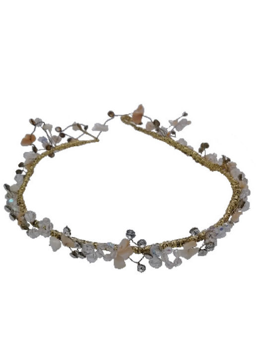 Handmade Wedding Tiara Crown Iridescent Stones