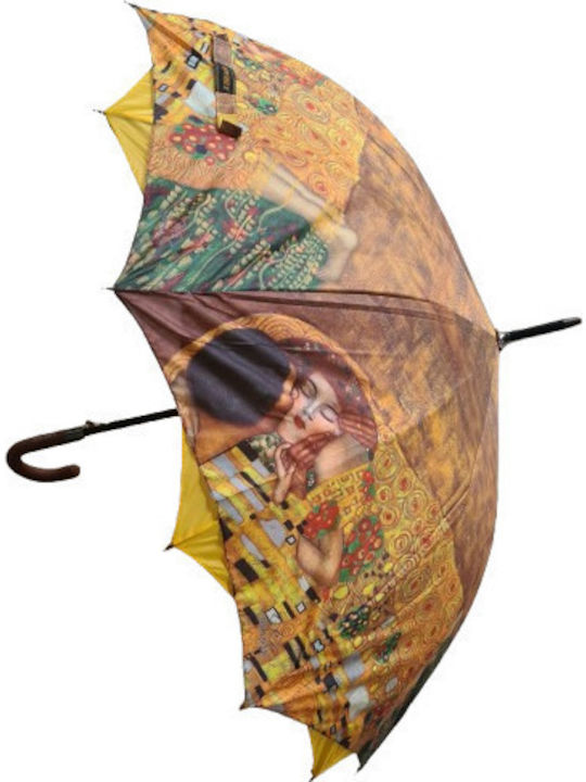 Regenschirm mit Gehstock Lila