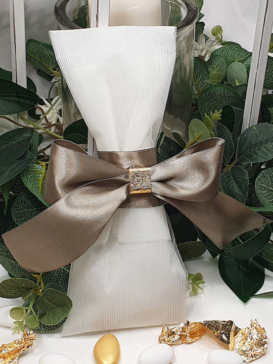 Wedding Favor Tulle Bow Wire Gold