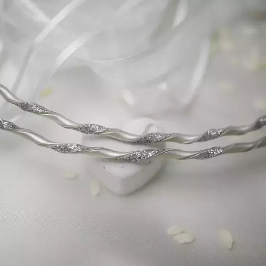 Silver Wedding Crowns Twisted