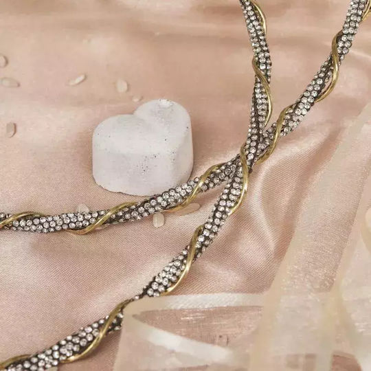 Silver Wedding Crowns Two-tone Twisted