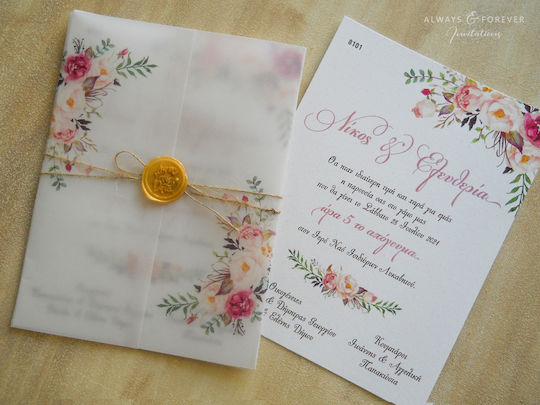 Invitație De Nuntă Flowers Aaf8101