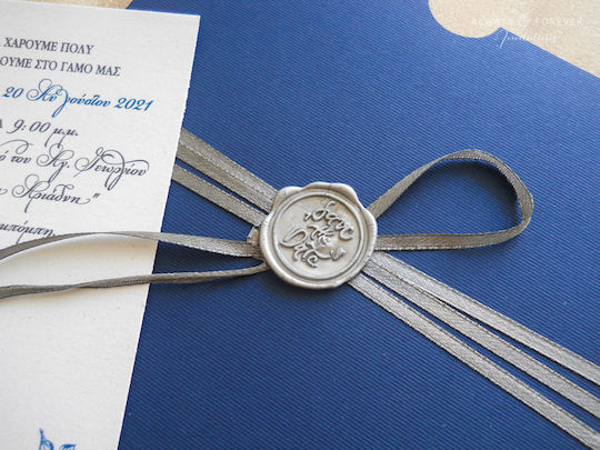 Invitație De Nuntă Blue Cloves Aaf8109