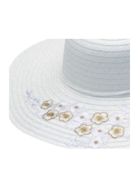 Wicker Women's Floppy Hat White