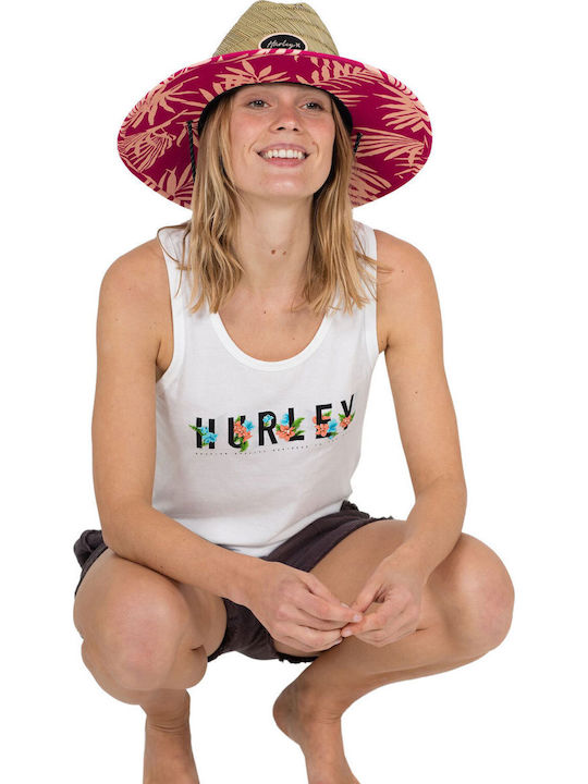 Hurley Γυναικείο Ψάθινο Καπέλο Western Μπεζ