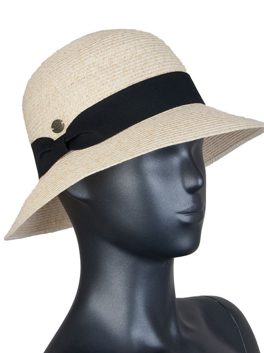 Дамско Сламена Шапка Cloche Бежова