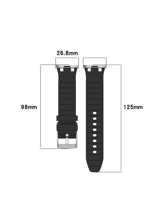 Armband Silikon Silber (Smart Band 9 Pro)