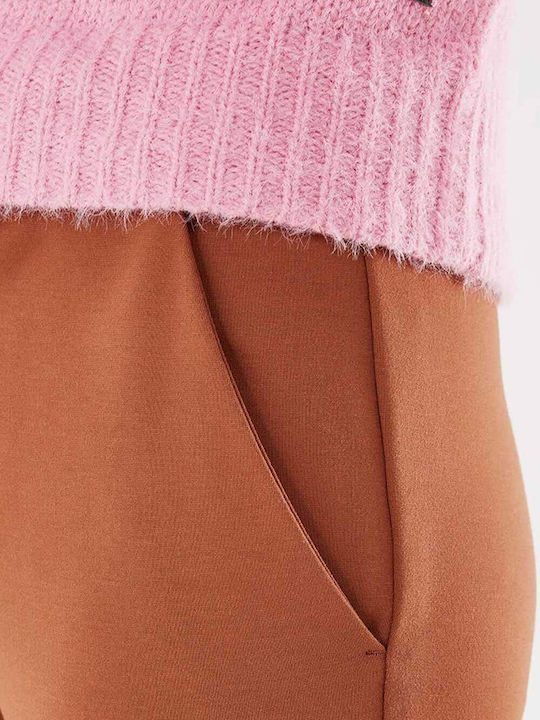 Damen Stoff Hose Brown