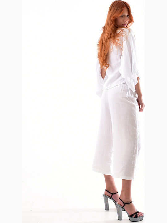 Damen Stoff Hose White