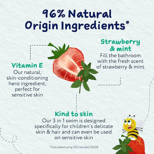 Childs Farm Kids' Bubble Bath & Shampoo & Conditioner with Strawberry / Mint in Gel Form 250ml