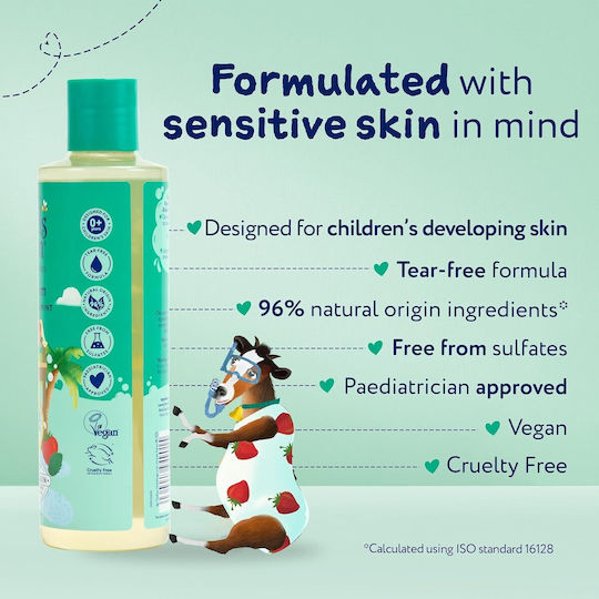 Childs Farm Kids' Bubble Bath & Shampoo & Conditioner with Strawberry / Mint in Gel Form 250ml