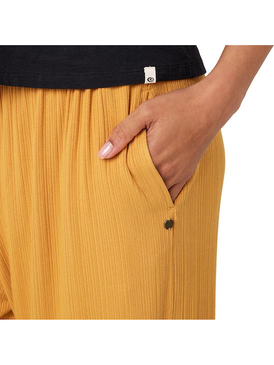 Dama Tesatura Pantaloni Galben