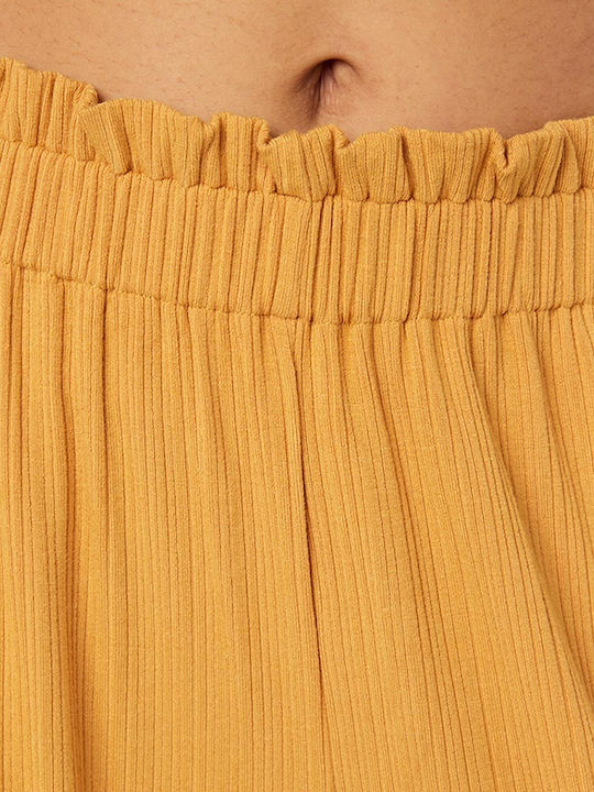 Dama Tesatura Pantaloni Galben