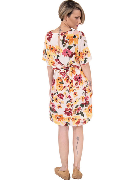 Summer Midi Dress Tortoiseshell (12012/tapioca)