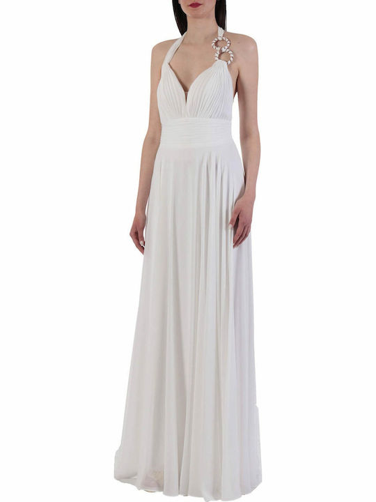 Summer Maxi Dress for Wedding and Christening White
