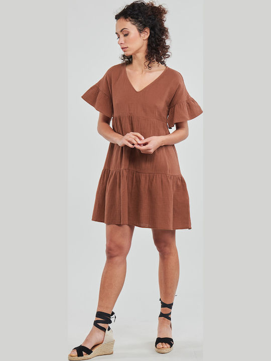 Sommer Mini Kleid Orange
