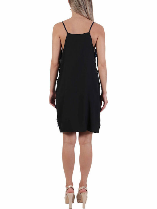 Avezzano Summer Mini Dress for Wedding and Christening Blue/Black