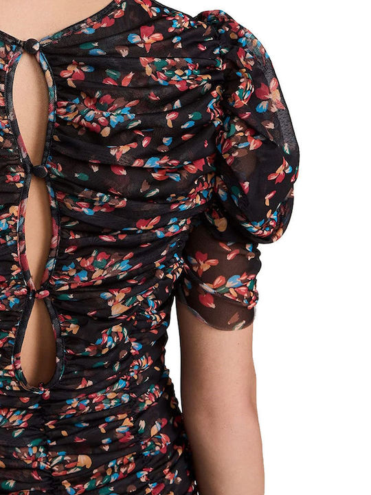 Summer Midi Dress with Slit Black