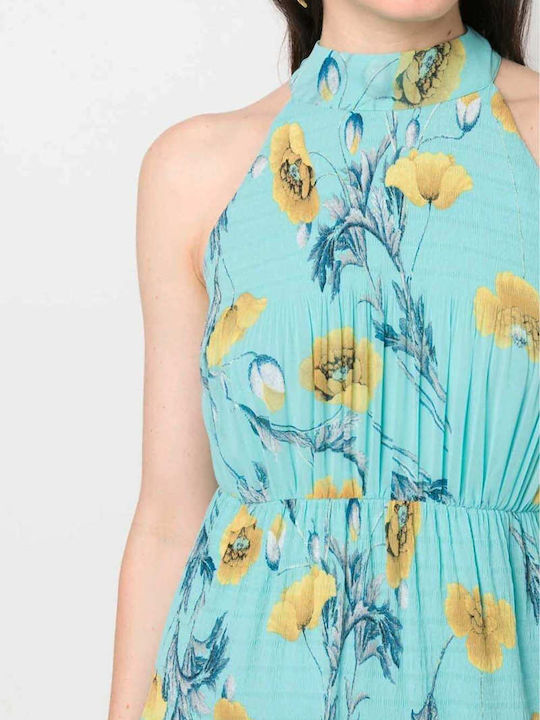 Rochie De Vară Midi Pentru Nuntă Botez Poppy Goddess Turcoaz