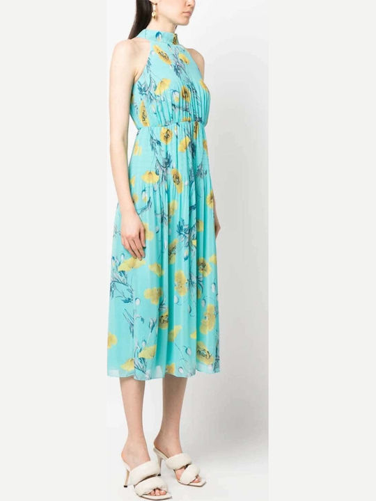 Rochie De Vară Midi Pentru Nuntă Botez Poppy Goddess Turcoaz