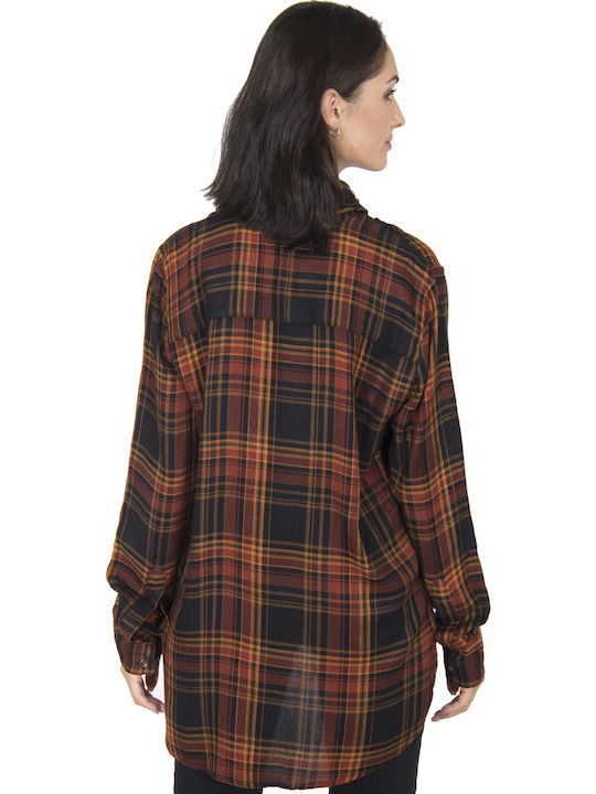 Langärmelig Damen Hemd PLAID (80032/COMBI 1) Geprüft
