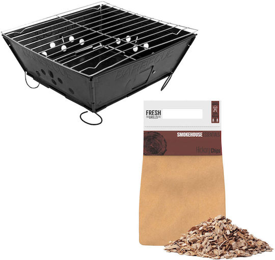 Tragbar Holzkohlegrill mit Räuchergerät