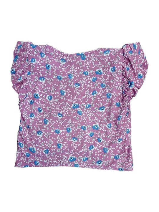 Women's Short Sleeve Shirt Fuchsia