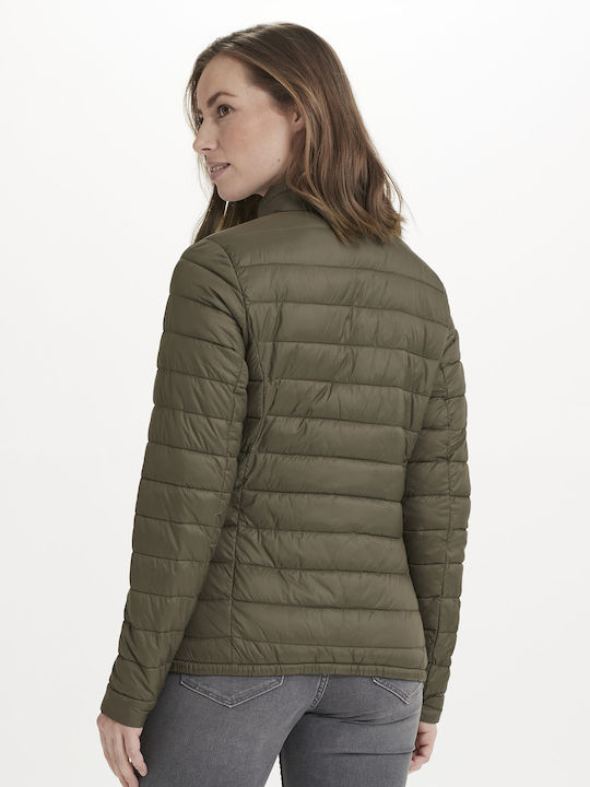 Kurz Damen Puffer Jacke für Winter Black