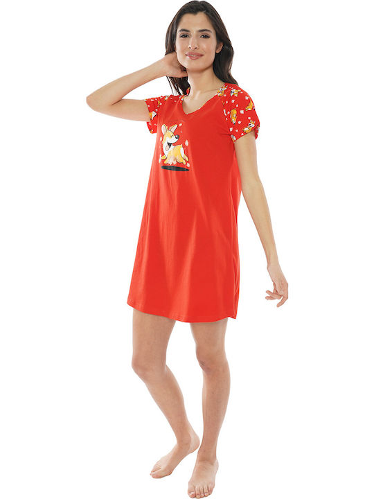 Vienetta Secret Summer Women's Nightdress Red