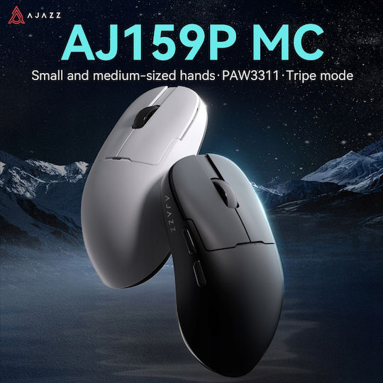 Ajazz AJ159P MC Ασύρματο Gaming Ποντίκι 12000 DPI Μαύρο