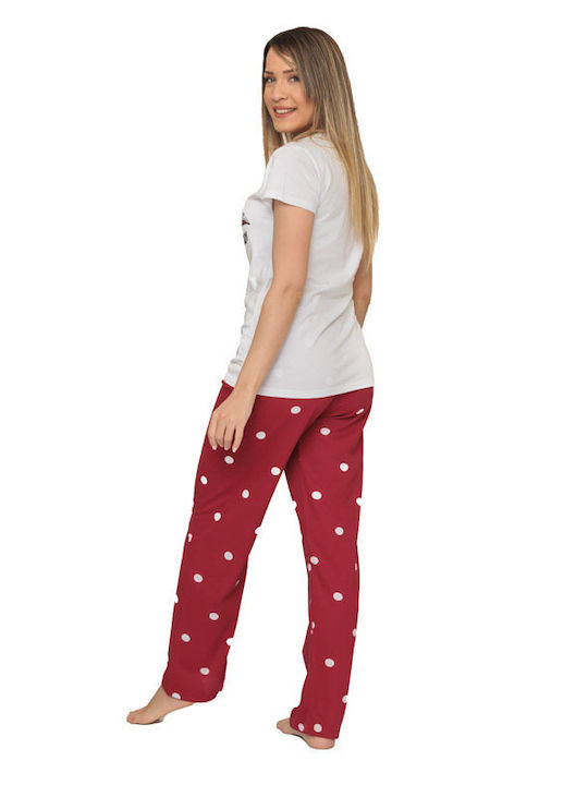 Mirano Homewear Summer Women's Robe with Pyjama red