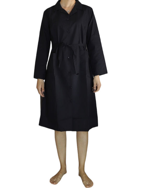 Rodonna Winter Women's Robe Black