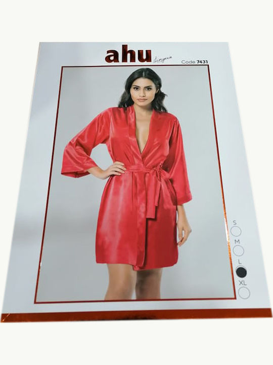 Ahu Lingierie Γυναικεία Σατέν Ρόμπα