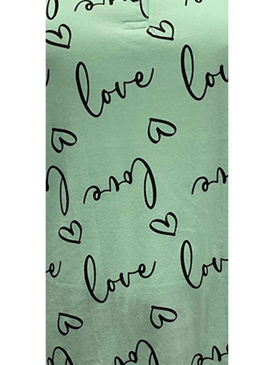Love And Bra Summer Women's Nightdress Blue
