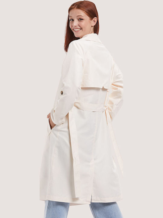 Women's offwhite Trench Coat
