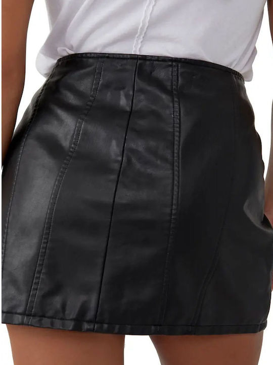 Free People Layla Vegan Φούστα Μαύρη