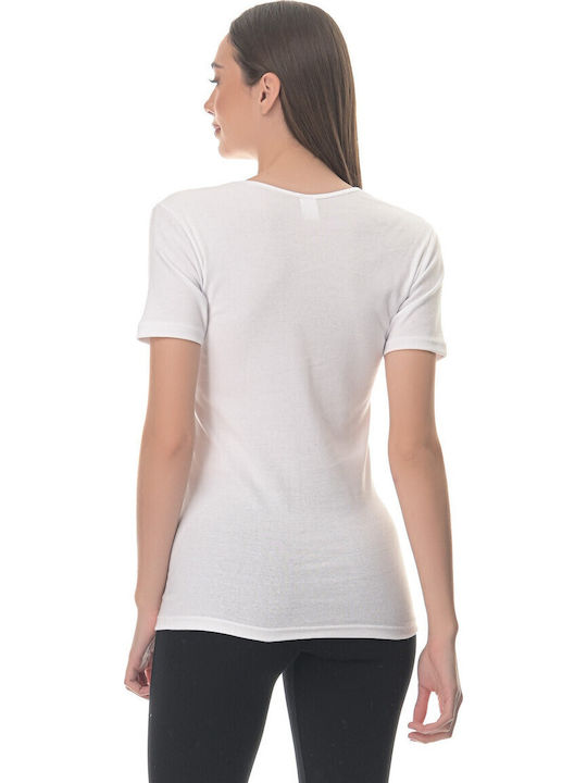 Baumwolle Damen T-Shirts Weiß MultiPack