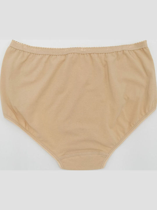 Ψηλόμεσα Γυναικεία Slip 3Pack Μπεζ