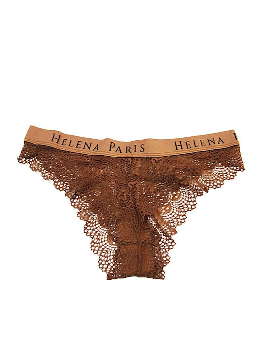 Damen Brasilien mit Spitze Beige