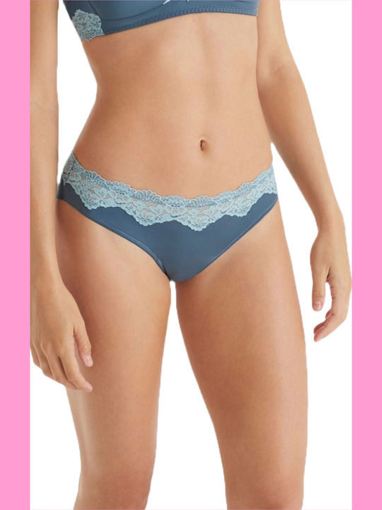 Promise Roser Samon Lace Women's Underwear Set Bra with Brazil Turquoise