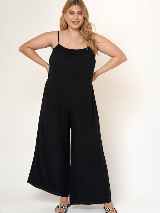 Women's Sleeveless One-piece Suit Black