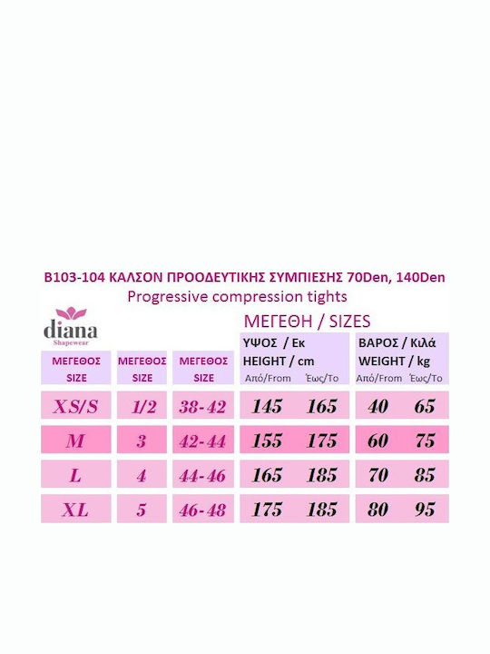 Γυναικείο Καλσόν 140 Den Σύσφιξης Κάραμελ με Print