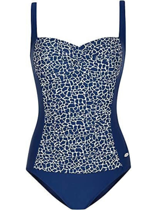 Ολόσωμο Μαγιό Animal Print Navy Μπλε