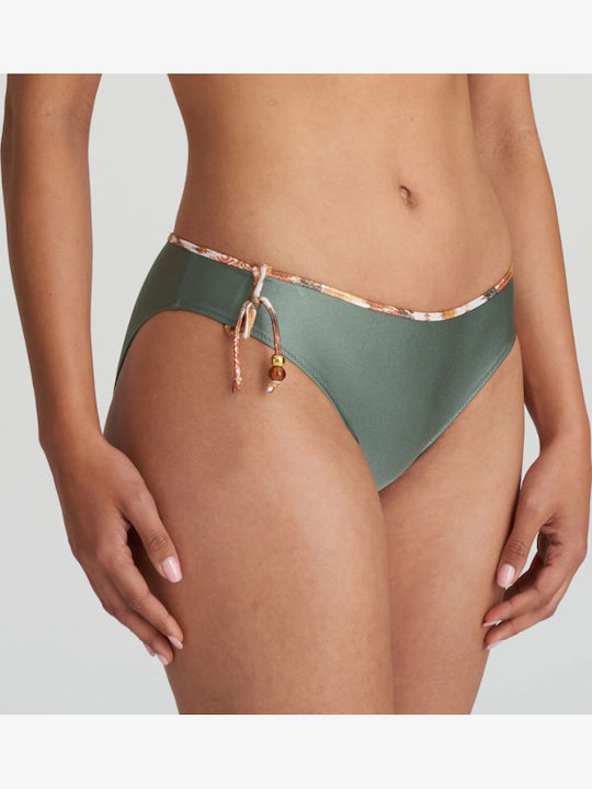 Bikini Slip Hohe Taille Khaki