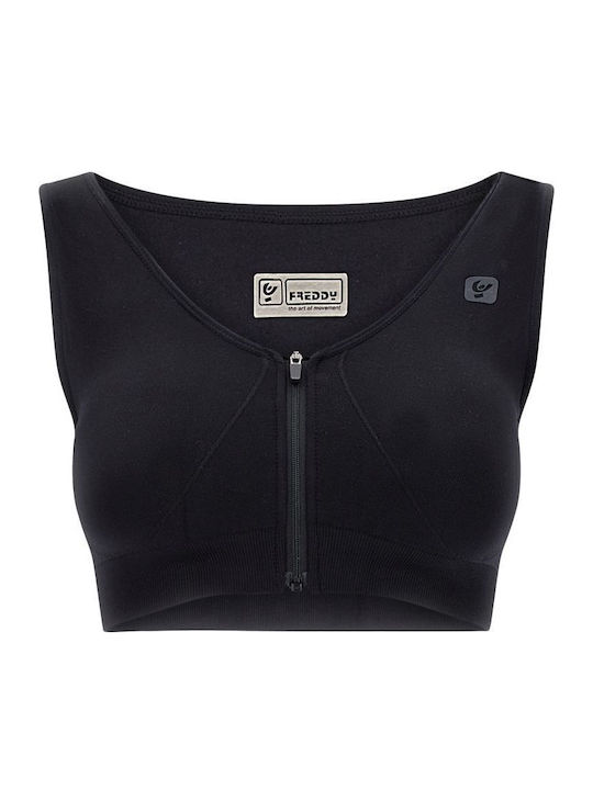 Γυναικείο Αθλητικό Μπουστάκι Μαύρο με Επένδυση & Αφαιρούμενη Ενίσχυση