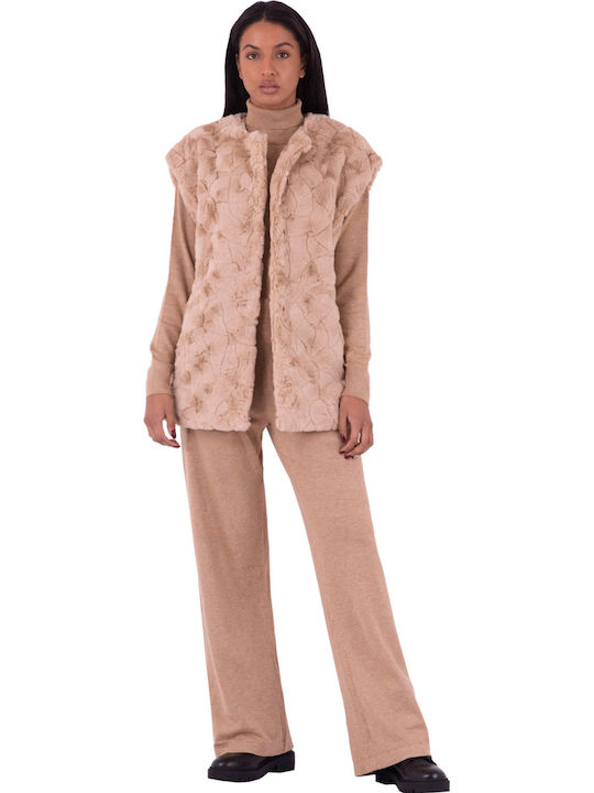 Women's Sleeveless Short Fur TANNIN