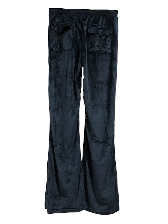 Jogginghose Samt Black